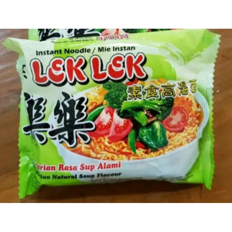 

Mie Rasa Sup Alami Lek Lek Vegetarian 1Pack 5Bungkus
