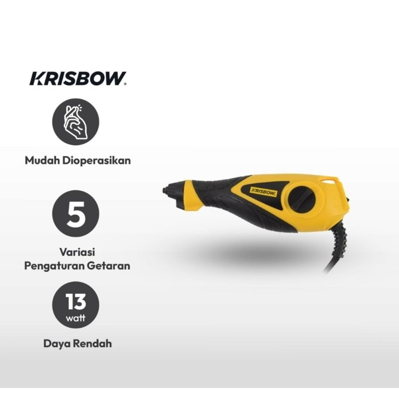 Krisbow Engraver 15W E15 Alat Grafir Ukir Aluminium Kaca Engraving Machine Tool Alat Mesin Ukir Kera