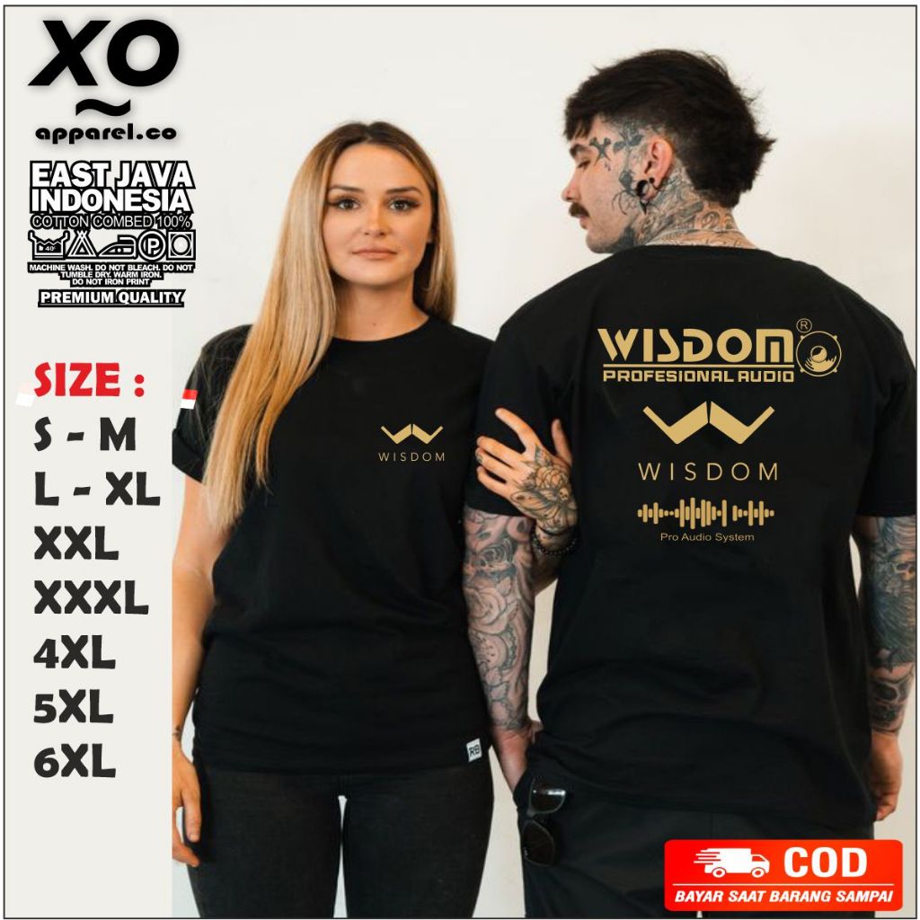 baju kaos WISDOM audio profesional audio sound system terbaru bahan adem