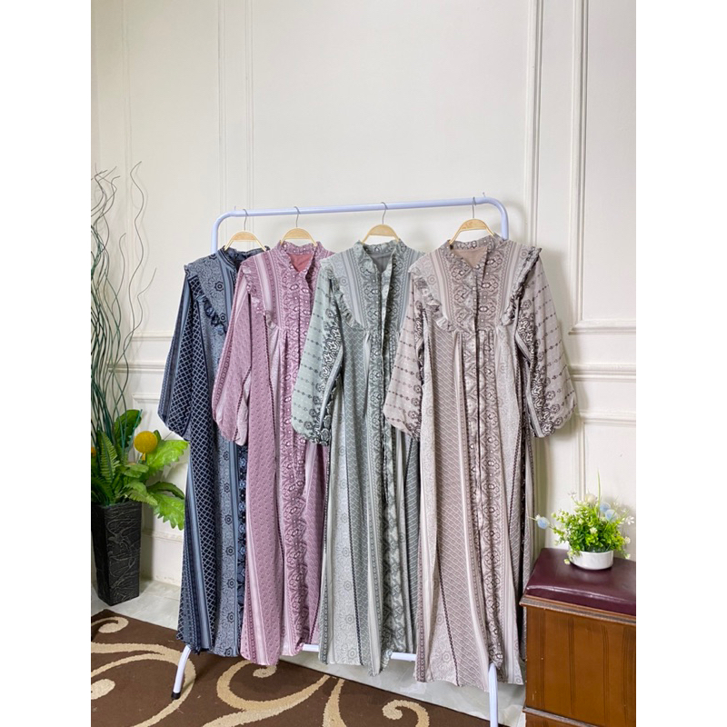 (AG) Aqila Dress Set Hijab Ceruty