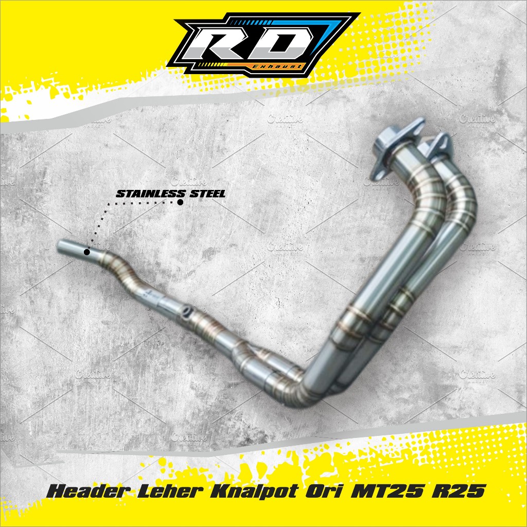 Header Leher Knalpot Ori MT25 R25