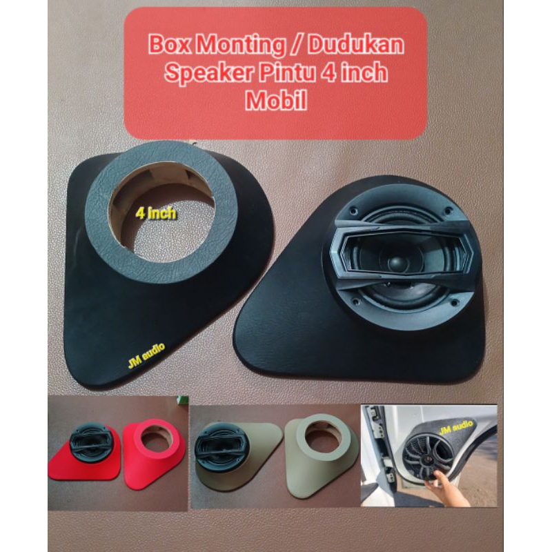 box speaker dudukan monting pintu 4in 2pcs kiri dan kanan