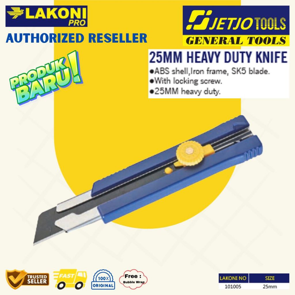 

Jetjo Tools Lakoni Pro Cutter 101005 Cutter Heavy Duty Knife 25mm