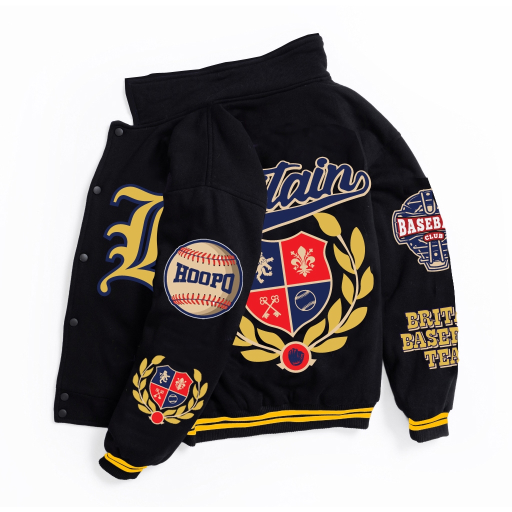 VARSITY JAKET BRITAIN PRIA WANITA JAKET BASEBALL OVERSIZE JUMBO XPR APPAREL
