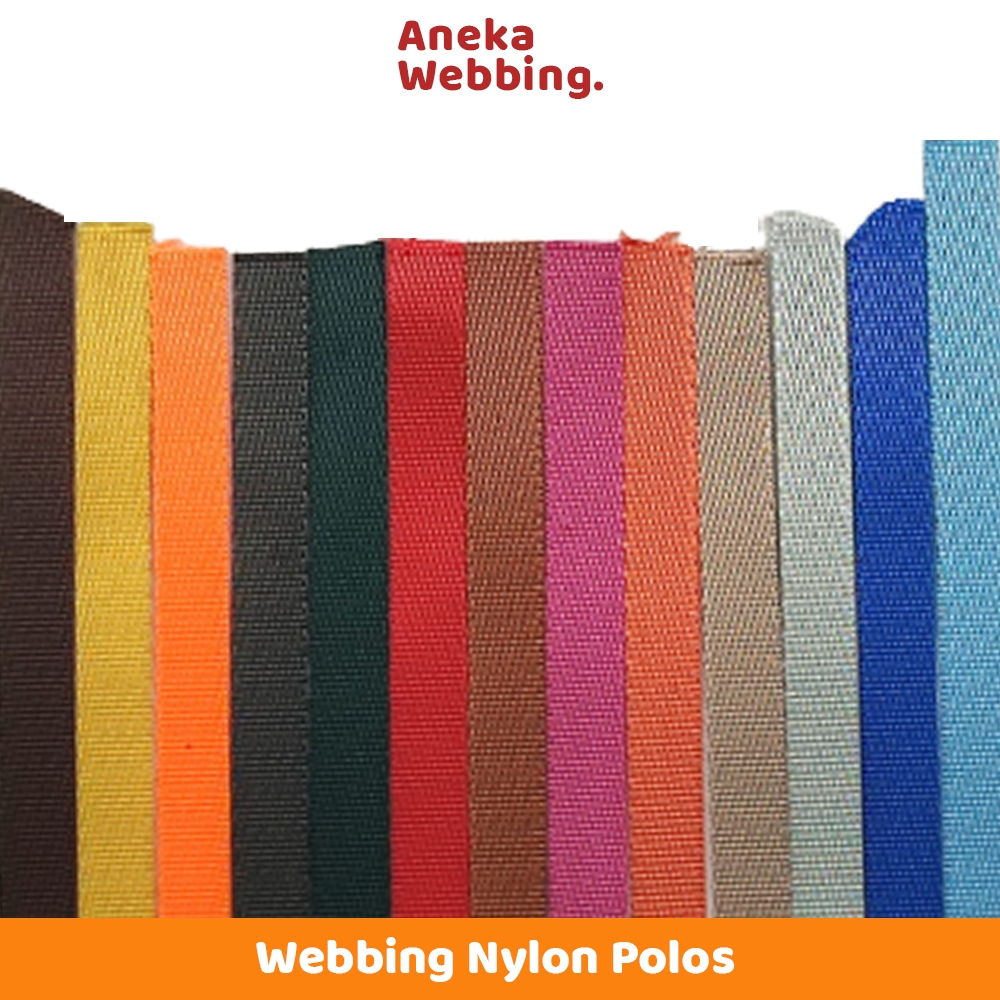 Webbing 1 cm Nylon Polos ketebalan 0.6mm meteran