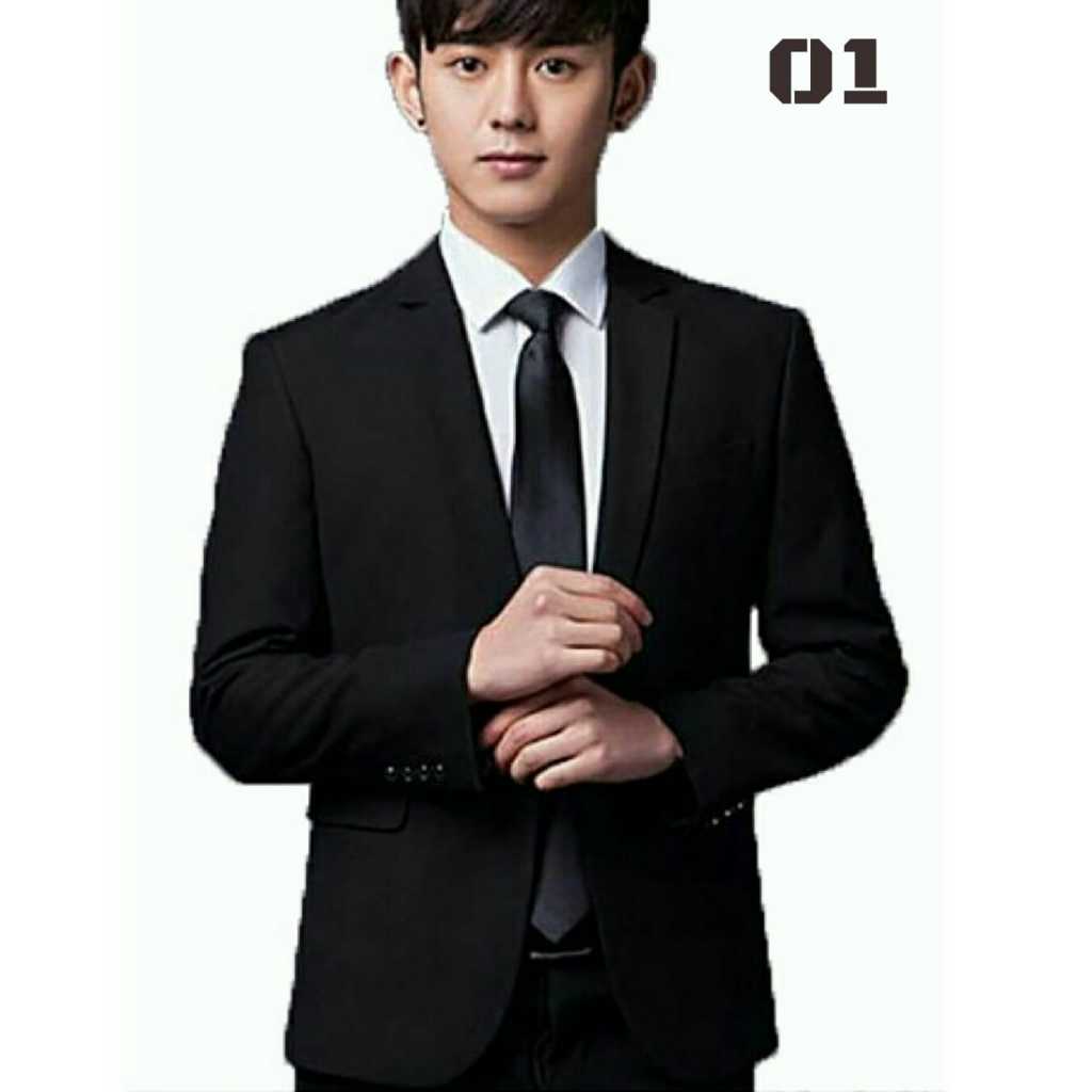 Jas Blazer Pria atau Laki-laki Casual Anak Muda Tua Dewasa Premium Formal Drill dan High Twiss S M L