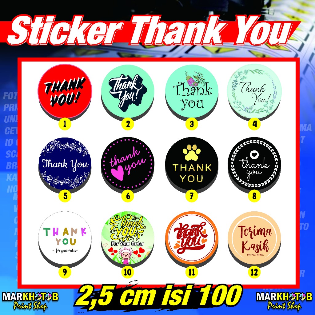 

Sticker Thank You | Label Terima Kasih | 100 Pcs