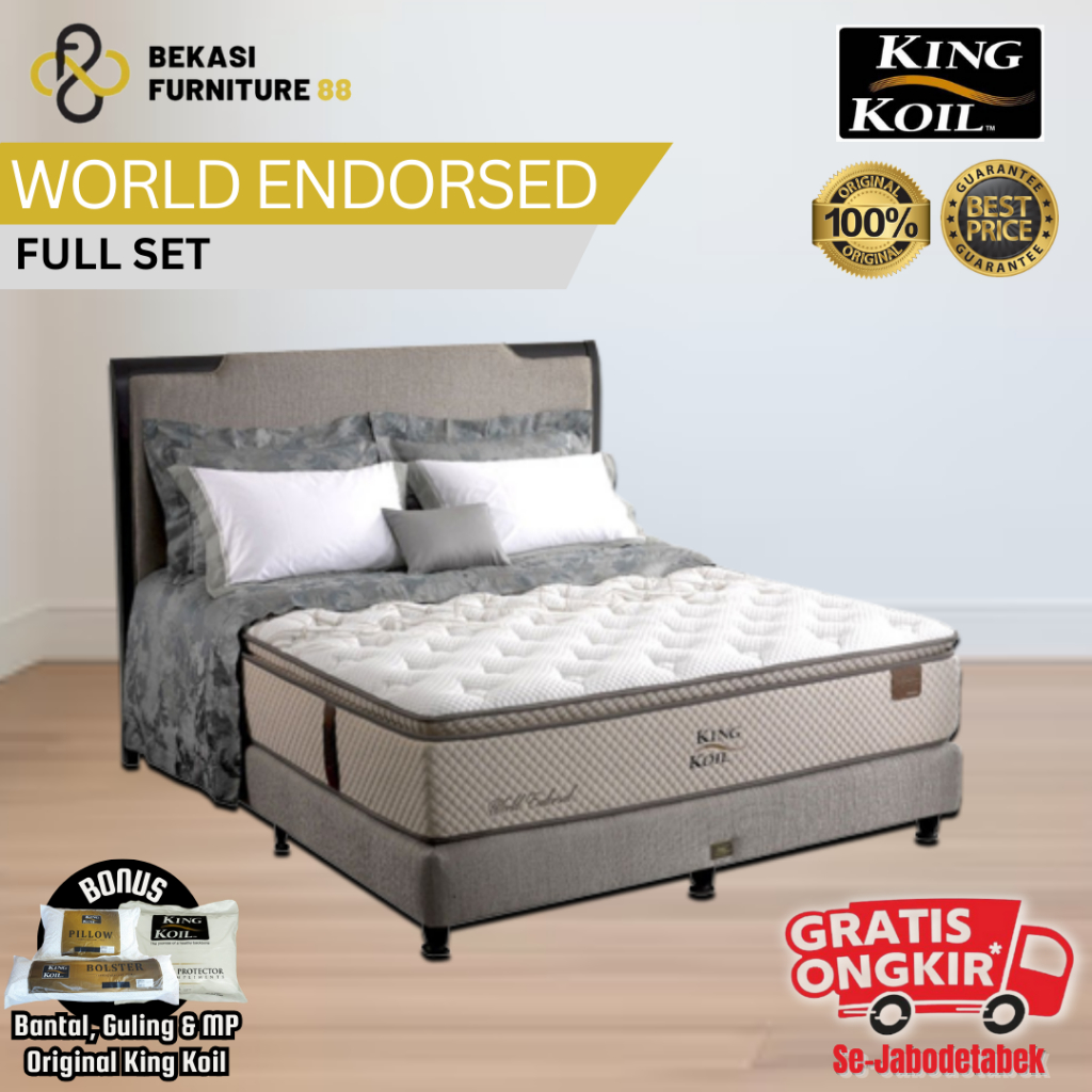 FULL SET KASUR Springbed KING KOIL (World Endorsed)  divan + sandaran Ohio