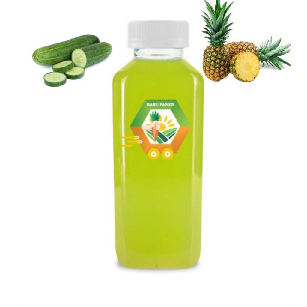 

Detox Juice Cold Pressed Pineapple Cucumber Nanas Mentimun