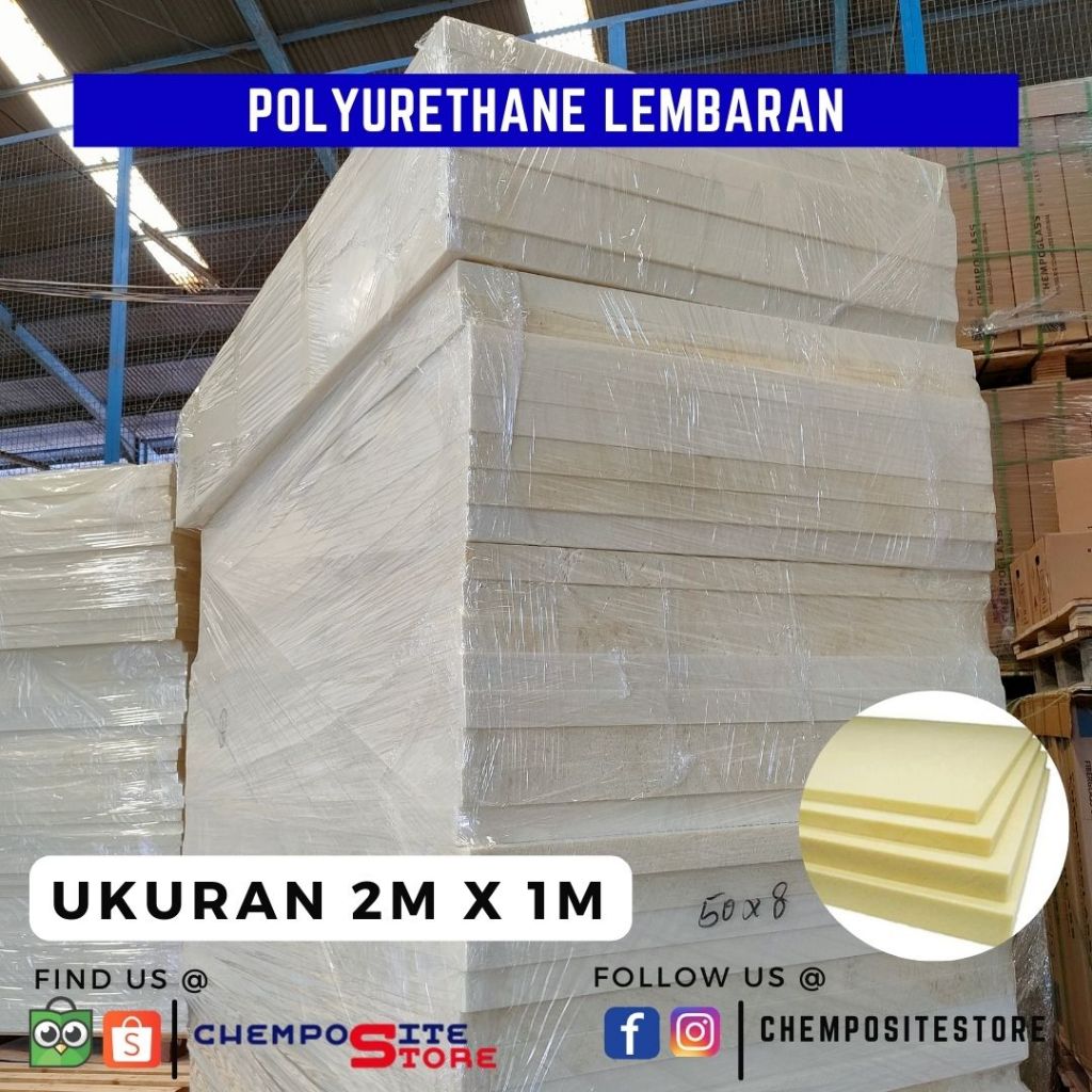 PU POLYURETHANE LEMBARAN 2CM / BUSA FOAM LEMBARAN / POLYURETHANE SHEET / TEBAL 2CM