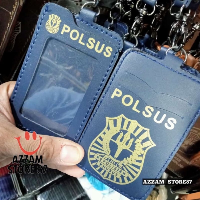 

ID Card Holder Tali Lanyard Name Tag Logo POLSUS