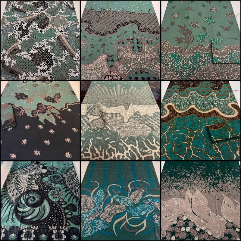 KAIN BATIK WARNA HIJAU SAGE BAHAN BATIK IJO