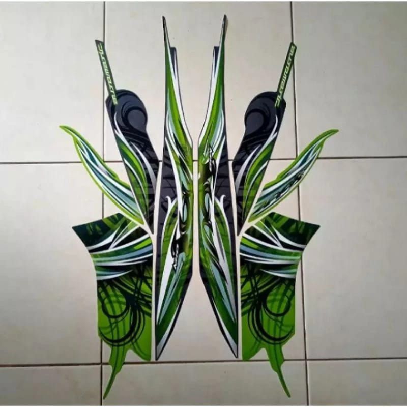Striping stiker Mio soul karbu 2009 hijau full body