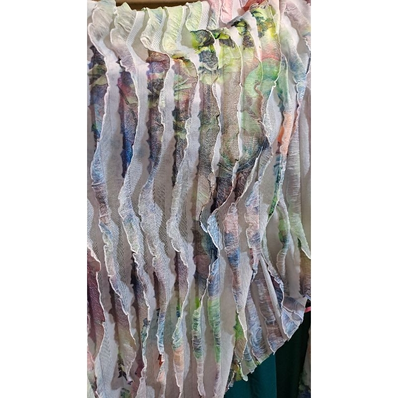 kain meteran bahan lace plisket // kain kaos // bahan lace babat