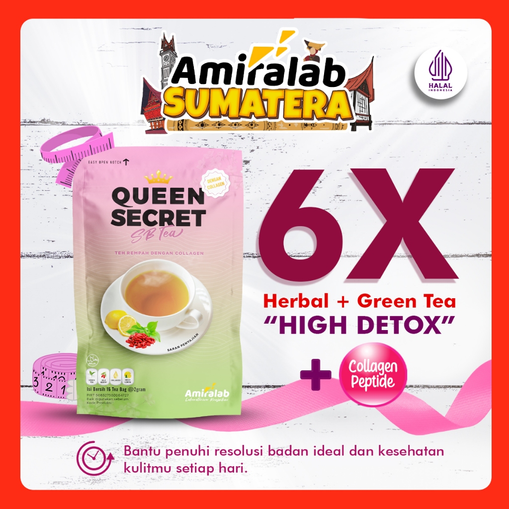 

AMIRALAB - QUEEN SECRET SLIMMING BEAUTY TEA Minuman Teh Herbal 15 Bag