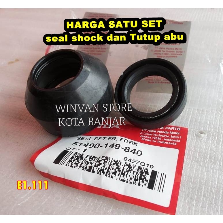 Seal as shock dan Karet penutup seal shock depan HONDA WIN Original