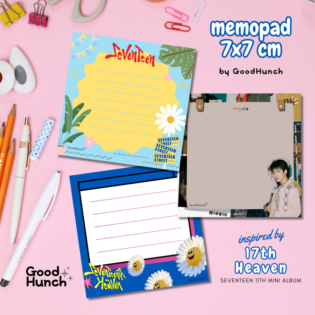 

Memopad SEVENTEEN Seventeenth Heaven 7x7cm K-Pop Stuff Handmade