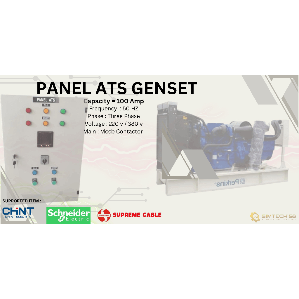 Panel ATS Genset 100 ampere - 60 Kva