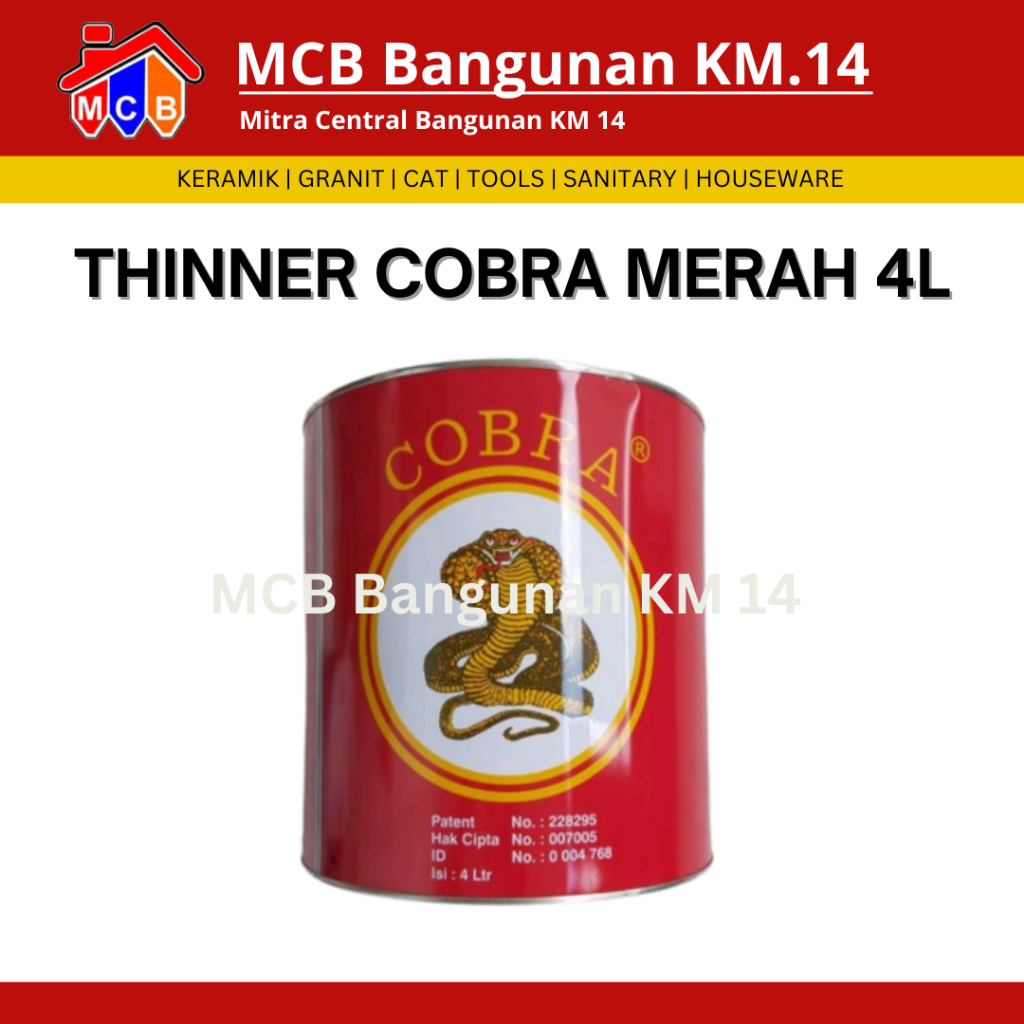 Thinner Cobra Merah ND 4L / Tiner cobra / Thiner cobra