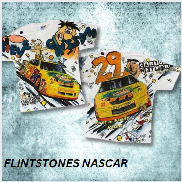 KAOS TAG THAILAND FLINSTONES NASCAR  AOP (ALL OF PRINT) | KARTUN CARTOON FULLPRINT FULL PRINT T-SHIR