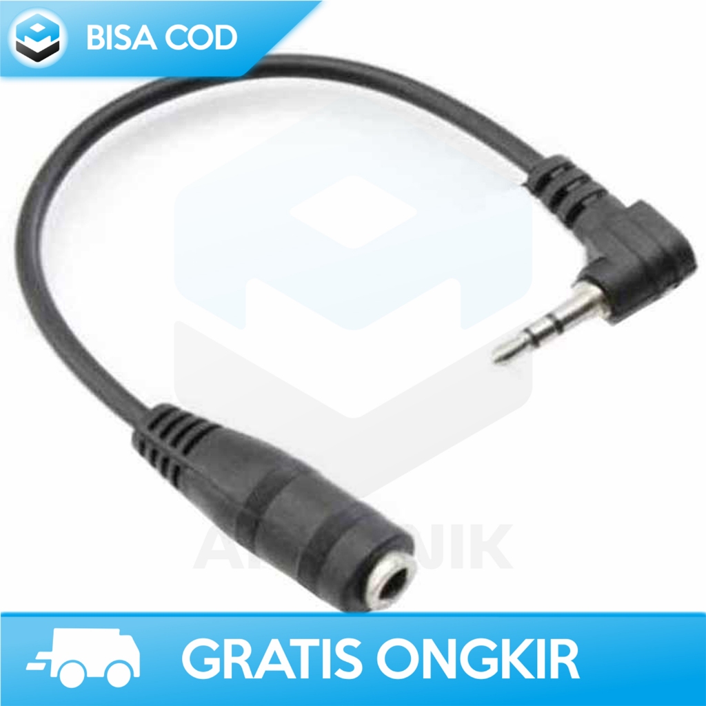 KABEL AUX AUDIO KABEL KONVENTER PENYAMBUNG MALE TO FEMALE HIFI STEREO