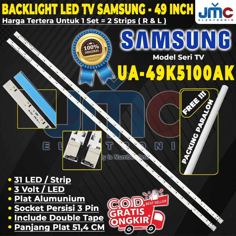 BACKLIGHT TV LED SAMSUNG CURVED 49 INCH UA49K5100AK UA49K5300AK UA49K5100 UA49K5300 49K5100 49K5300