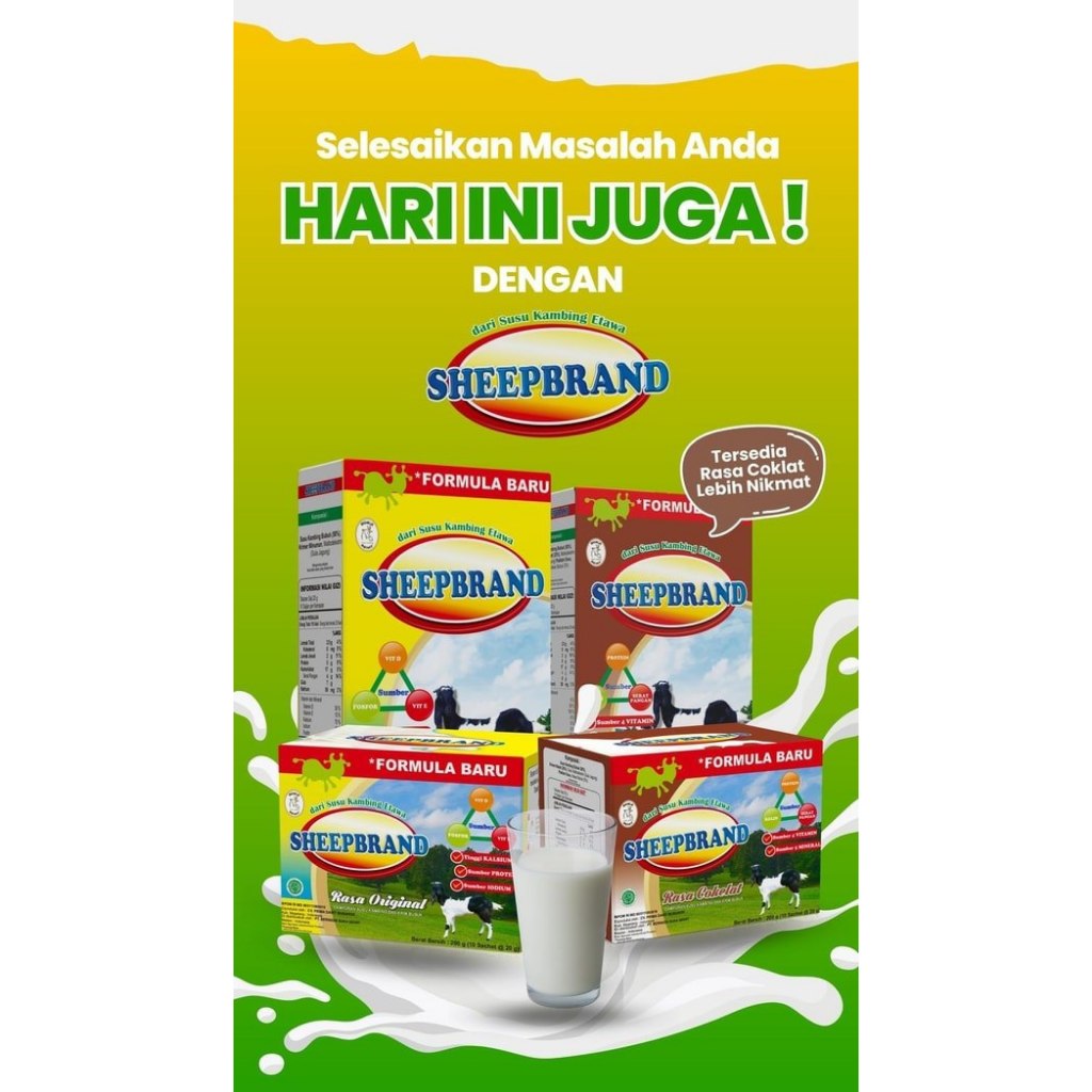 

Susu Kambingetawa Sheepbrand tinggi Kalsium promo termurah