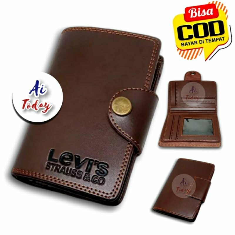 Dompet Pria 3/4 Model Kancing Dompet Tanggung Distro Murah Pria Wanita Dompet Kartu Keren Kulit Sint