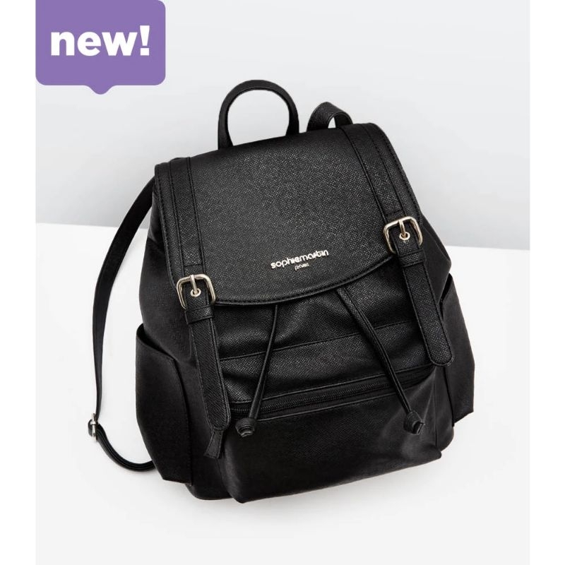 [TERMURAH + JAMINAN ORI + BISA COD] PROMO TAS RANSEL WANITA LARDE BLACK BAG SOPHIE MARTIN PARIS ORIG