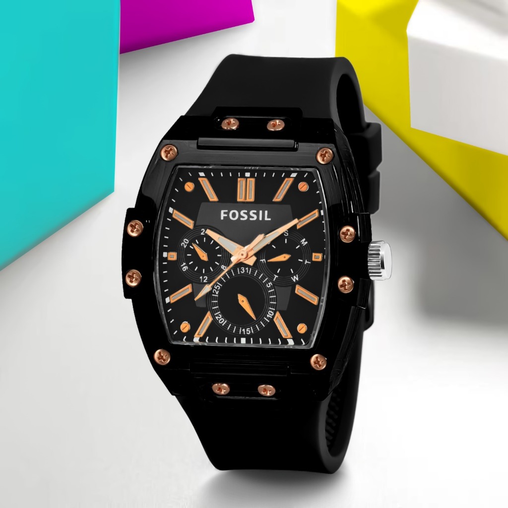 TERBARU - Jam Tangan Wanita Foxxil F2405Lv Tali Rubber Free Box Original & Baterai Cadangan