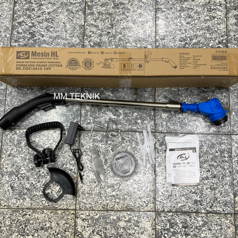 Mesin Potong Rumput Baterai H&L 12 Volt  / Mesin Babat Rumput Baterai / Cordless Grass Cutter 3212 1