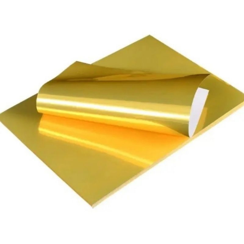 

Bahan Stiker A4 Gold/ Transparant Hologram 80 micron Inkjet Waterproof isi 5 Lembar