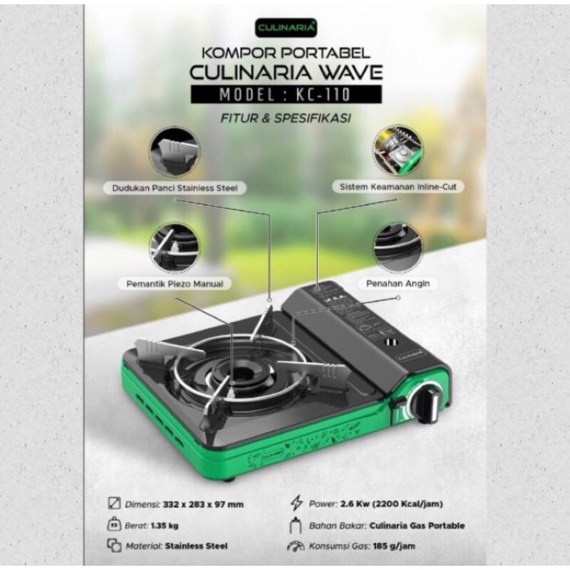 HI-Cook Culinaria Wave KC-110 Kompor Portable