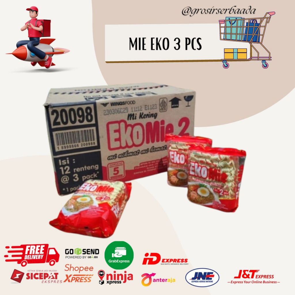 

PAKET HEMAT EKO MIE DAPAT 3PCS