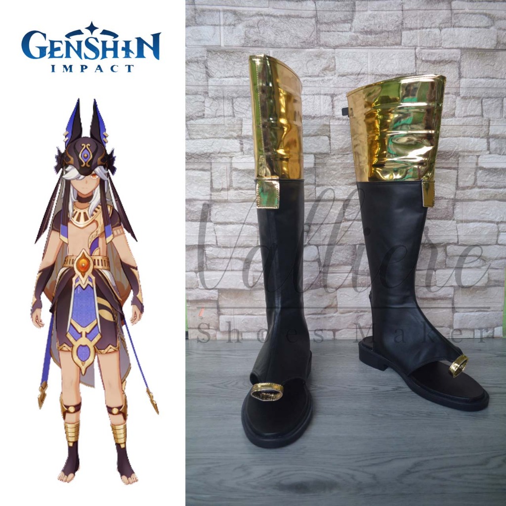 Sepatu Cosplay Genshin Impact Cyno