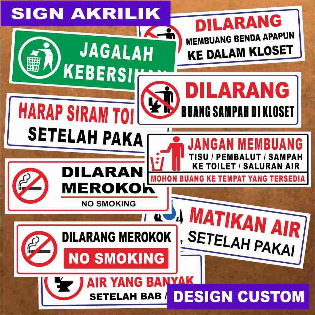 

Papan Akrilik Sign Board Papan Peringatan