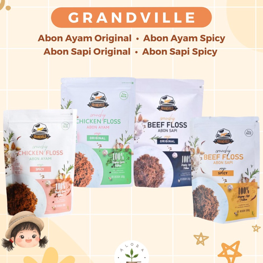 

Terlaku. Grandville Abon Sapi Ayam Crunchy – Abon Anak Non MSG Halal MPASI Bestseller