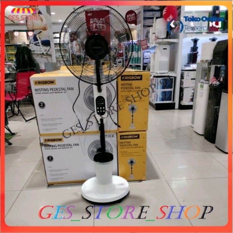 Krisbow kipas angin berdiri uap 75 watt putih/kipas angin uap/ kipas penyejuk ruangan/ kipas uap emb