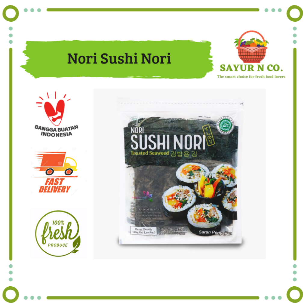 

Sushi Nori Roasted Seaweed Isi 10 HALAL MUI | Sayur N Co Bekasi