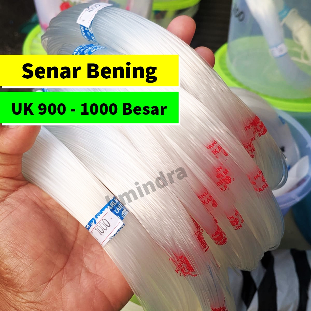 Senar / tali layangan cap ikan kakap original ukuran 800  1000 bening original kuat