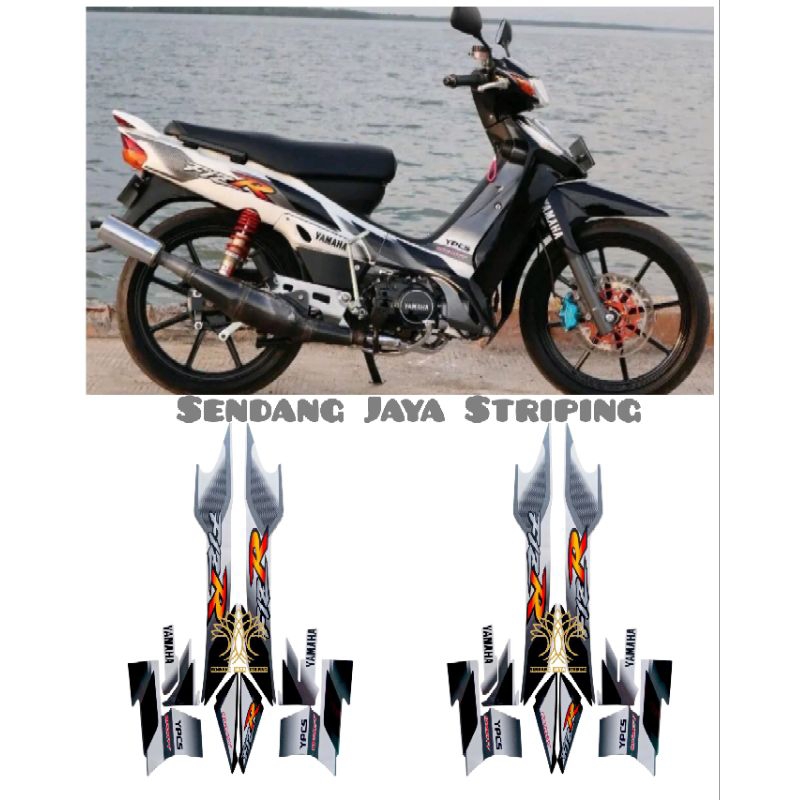 Stiker Striping Lis Les Motor Yamaha Fiz R 2001 Hitam Standar
