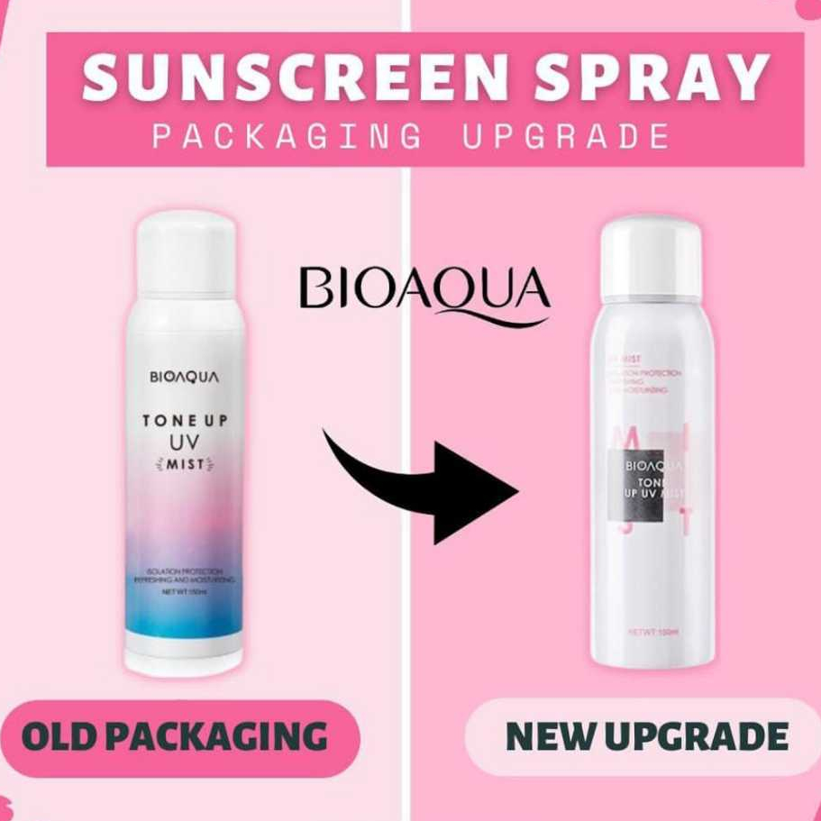 SUNSCREEN BIOAQUA TONE UP UV MIST SPRAY PEMUTIH KULIT INSTAN PERLINDUNGAN MATAHARI