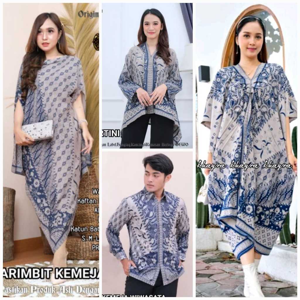 Couple Atasan Kaftan & Kemeja Sinaran ORI Batik Solo / SARIMBIT BAJU KONDANGAN