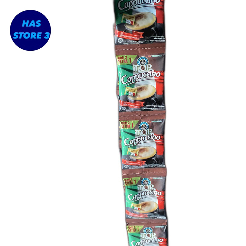 [1 RENCENG 15 SACHET] Top Kopi CAPPUCCINO Coffee Instant Bubuk 25 gr Cappucino 25gr Capuccino Capuci