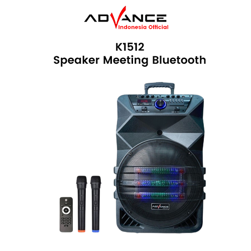 Speaker Advance 15 Inch K1512 Meeting Bluetooth Free 2 Mic wireless