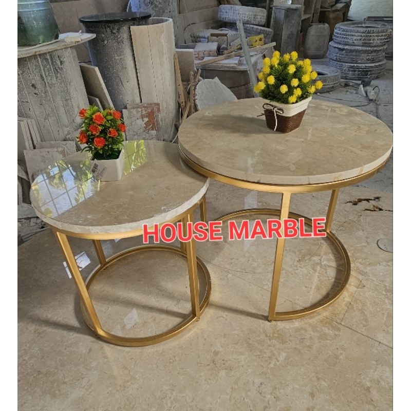 meja nasting marmer asli