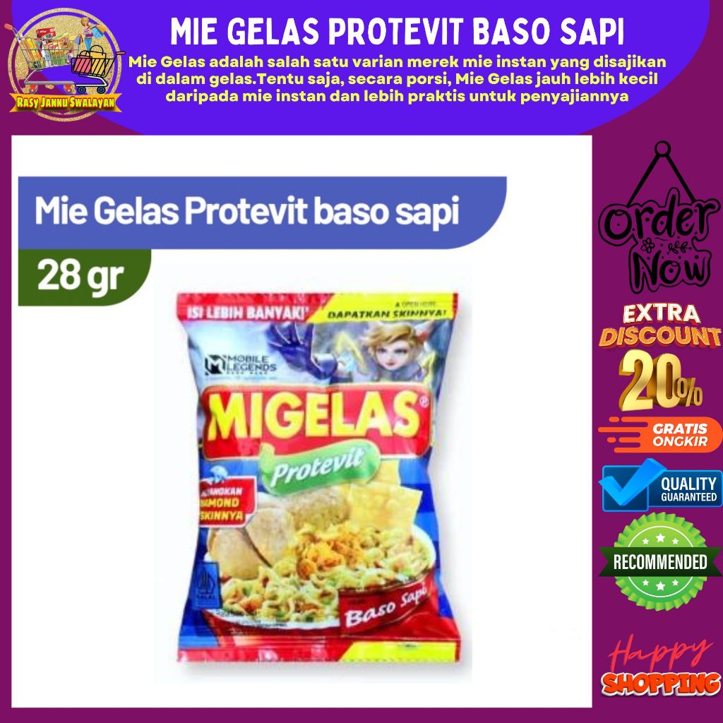 

Mie Gelas Rasa Baso sapi 28gr