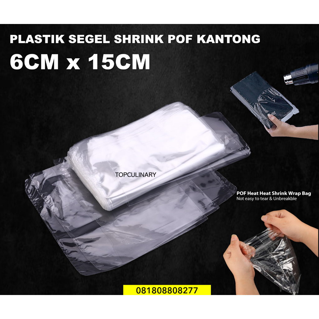 

segel pof shrink kantong 6 x 15CM