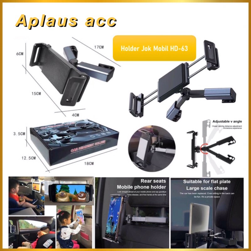 Holder Mobil Jok HD-63 Universal Holder Hp Tablet Multifungsi HD63