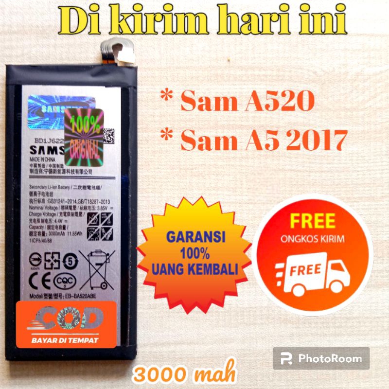 baterai Sam tanam a520 A5 2017 battery garansi